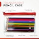 image 2 of Pack of 12 Colouring Pencils in Black Zip Clear Pencil Case