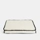 image 5 of OHS Sherpa Bind Rectangular Soft Plump Plush Cosy Pet Dog Cat Crate Cushion Bed Mat Multi | Cream and Black | L