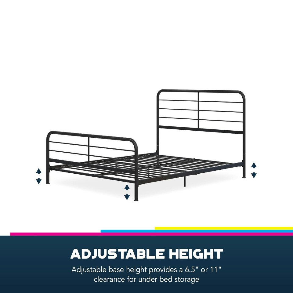 image 1 of Millie Metal Bed Black, Double