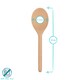 image 3 of Argon Tableware Wooden Cooking Spoon - 20cm