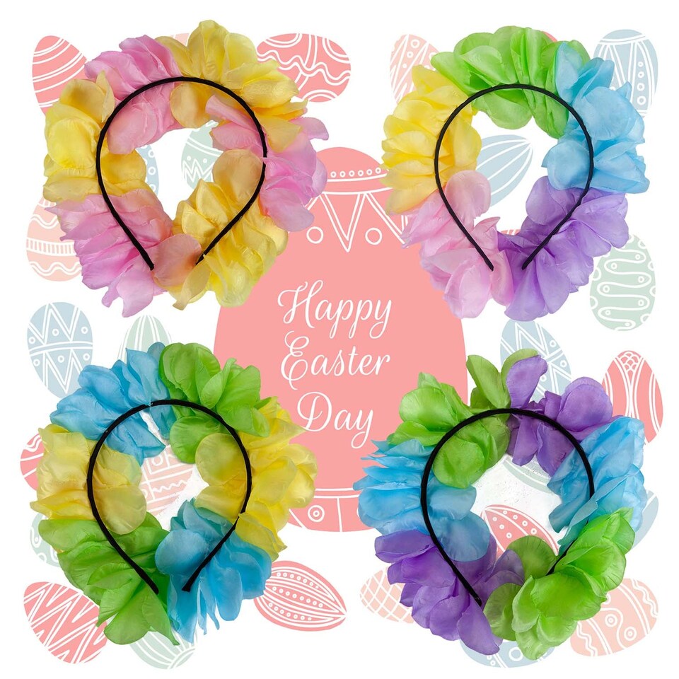 image 1 of vfm-estore Easter Headbands Fancy Dress Accessory 15cm x 13cm Multicolour - Pack of 4