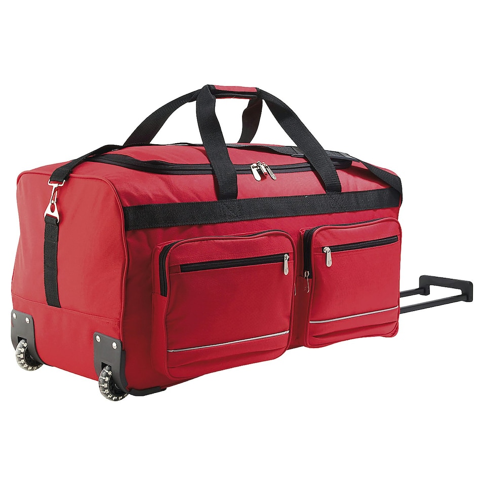 image 1 of SOLS Voyager Rolling Travel Holdall Bag - Red - One Size