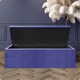 image 2 of Safar 90cm Wide Ottoman Storage box - Blue Naples Ottoman Box with Storage