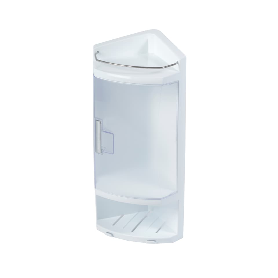 image 1 of Showerdrape Breeze Corner Bathroom Cabinet Storage Unit | White | 1