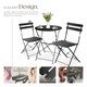 image 3 of Garden Table and Chairs Frieda - 2 seater, for balconies, patios and terraces, folding and lightweight | Black | black | 1