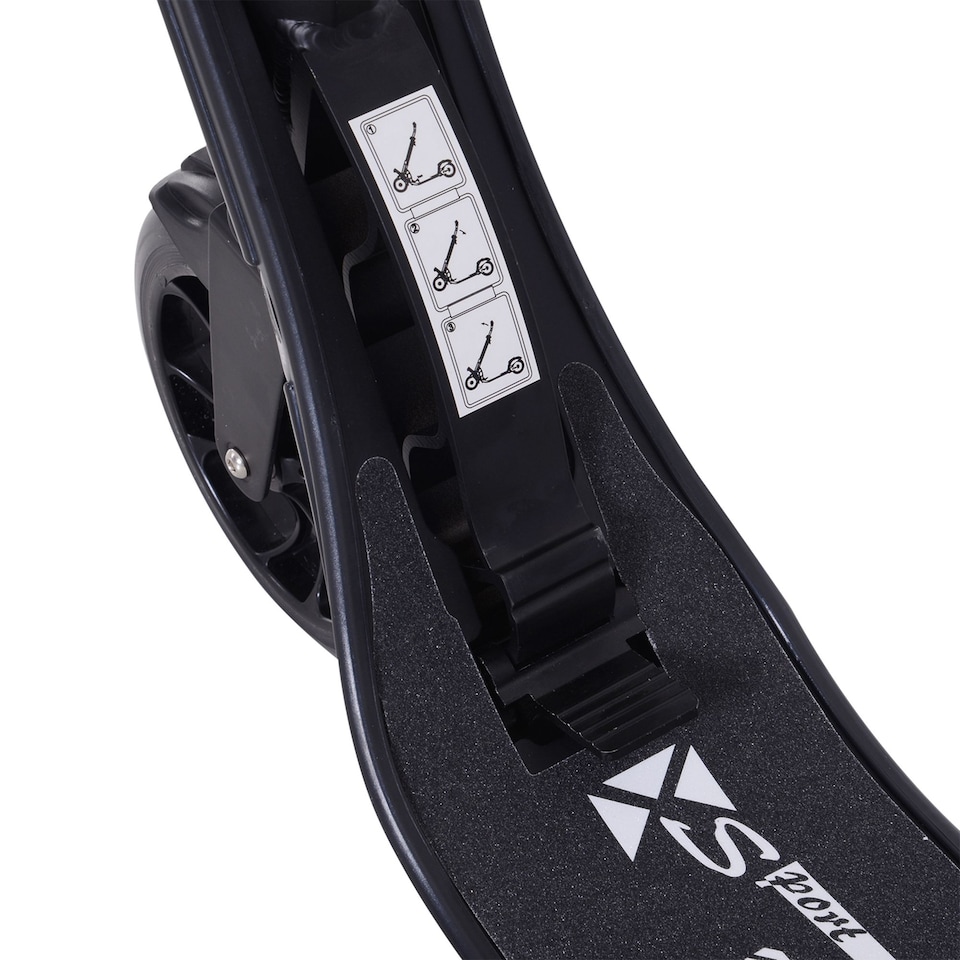 image 1 of HOMCOM Folding Kick Scooter Hight-Adjustable Urban Scooter with Rear Brake, Double Shock Absorption System & 2 Big Wheels, For 14 older Teens Adult, Black