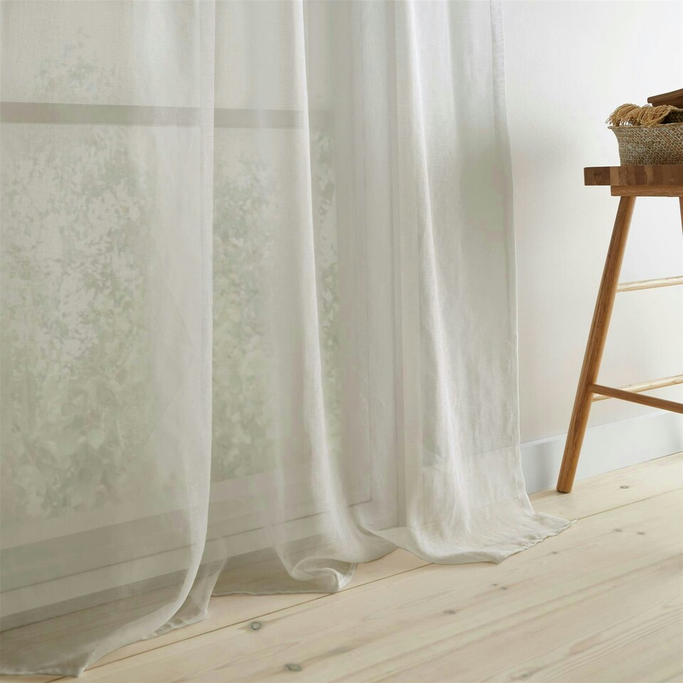 image 1 of Pineapple Elephant Izmir Stone Tab Top Voile Grey | 55x90"
