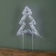 image 4 of 45cm Light up Silver Christmas Tree on Metal Stand with Twinkling White LEDs