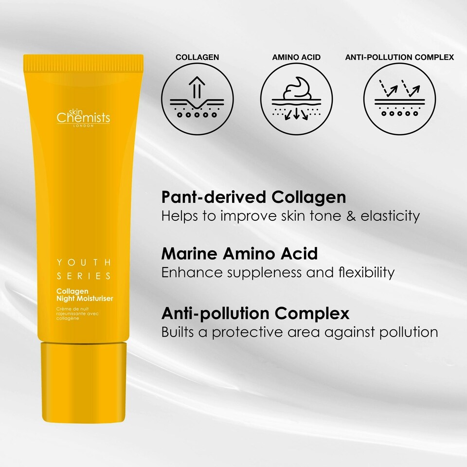 image 1 of skinChemists Youth Series 1% Collagen Night Moisturiser 50ml