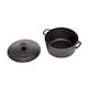 image 7 of Oypla 4L Cast Iron Non Stick Casserole Dish Pan with Lid Black