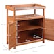 image 6 of Outsunny 2 In 1 Potting Bench Table w/ Storage Cabinet and Galvanized Table Top