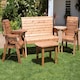 image 5 of Hand Made 5 Seater Chunky Rustic Wooden Garden Furniture Multi Set