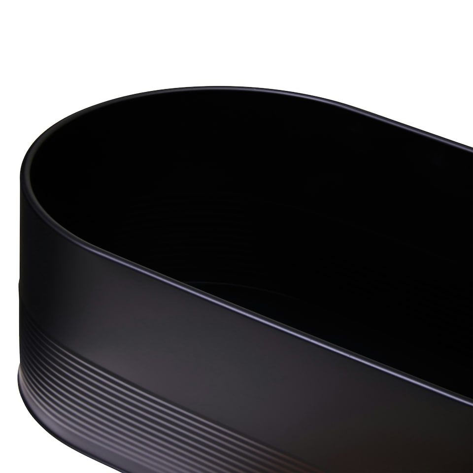 image 1 of Alton Black Bread Bin With Acacia Wood Lid Black