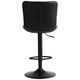 image 5 of Living and Home Set of 2 Gas Lift Faux Leather Bar Stool - Black