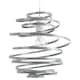 image 1 of Contemporary Grey Gloss Metal Double Ribbon Spiral Swirl Ceiling Light Pendant | Grey