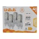 image 1 of UniBulb LED G9 200lm 1.8W 2700K (Warm White) Capsule Light Bulb - Pack of 4 | White | Warm White | 4