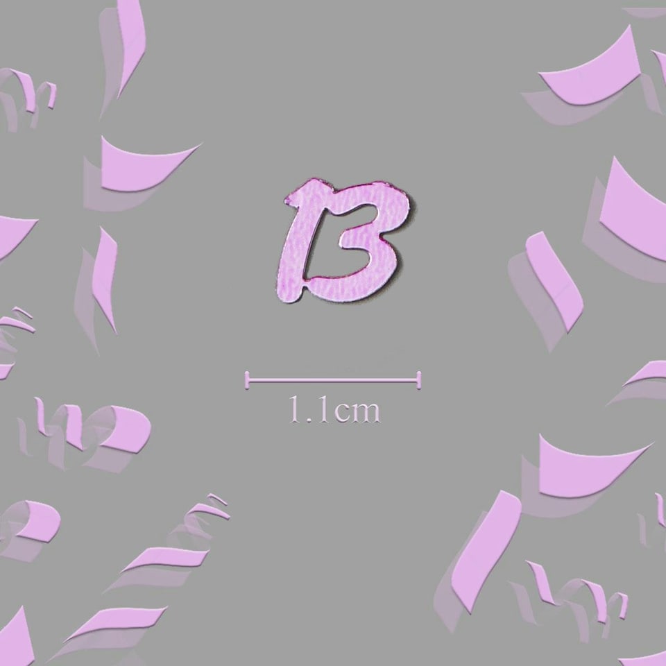 image 1 of 4 packs 13th Pink Confetti