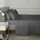 image 2 of Percale 180TC 10" Fitted Sheet - Charcoal Grey | Double