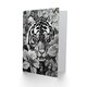 image 2 of White Jungle Botanical Portrait Tiger Him Her Birthday Card