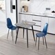 image 1 of Aspen Grey Oak Effect 80cm Square Dining Table with 2 Moulded Curve Design Chairs - Compact Kitchen and Dining Set | Grey | Grey Oak Effect | One Size | 1