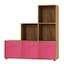 Oak & Dark Pink