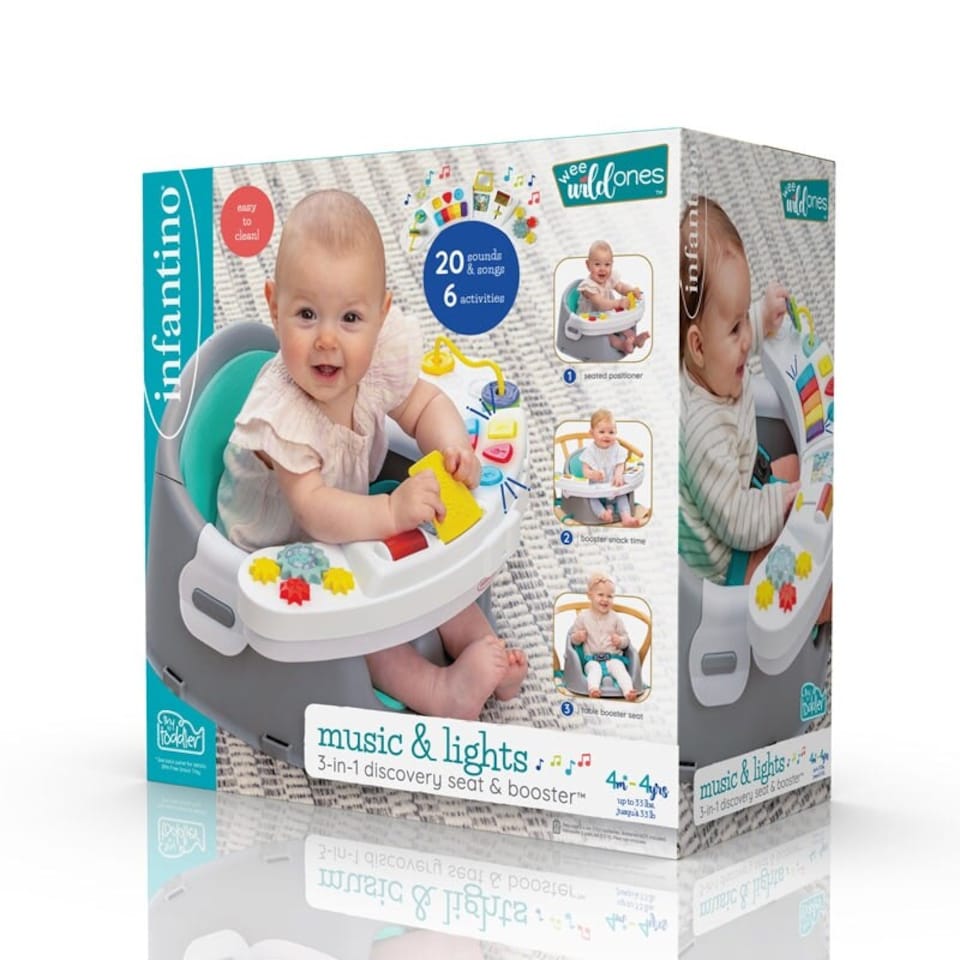 image 1 of Infantino Music & Lights 3-in-1 Discovery Seat & Booster
