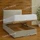 image 2 of Foot Lift Silver Plush Velvet 2ft6 Small Single Ottoman Divan Bed Set