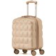 image 1 of Flight Knight Bubble Suitcase - Ryanair easyJet Jet2 Approved - 8 Wheel Carry Cabin Hardcase 45x36x20cm Cream | Champagne | Cabin Bag