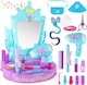image 1 of Princess Toy Vanity with Lights and Sounds Pretend Play Beauty Salon Makeup Kit for Toddlers 3 plus