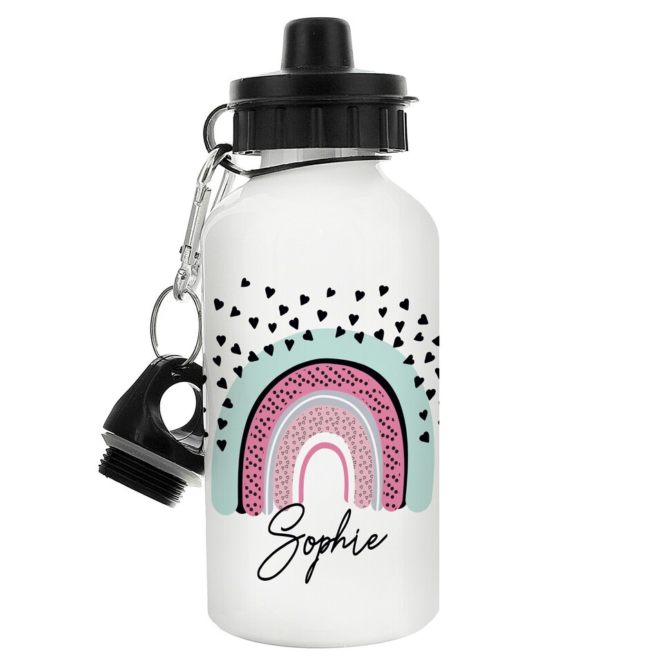 image 1 of Personalised Rainbow Drinks Bottle White | One Size