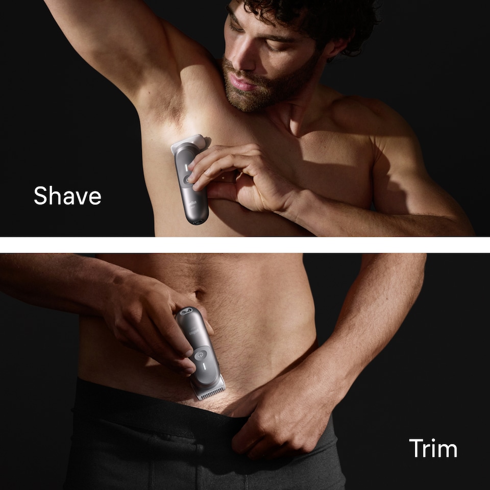 image 1 of Braun Body Groomer Series 7, +6 Grooming Tools, Trim & Shave, Waterproof, BG7550, Grey