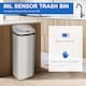 image 3 of HOMCOM 50L Infrared Touchless Automatic Motion Sensor Dustbin Stainless Steel Trash Can Home Office | Silver | 1
