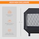 image 4 of Outsunny Metal Firepit Patio Heater Brazier Garden Square Stove Log Wood Burner