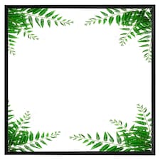 Green botanicals (Picture Frame) Black | XL