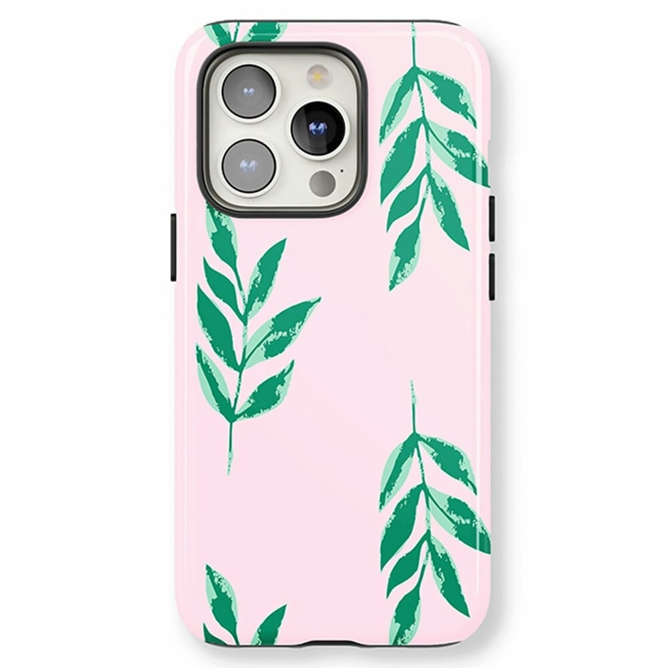 image 1 of Palm Leaf Phone Case | Pink | iPhone 16
Tough | iPhone 16
Tough