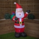 image 2 of 130cm (4ft) Inflatable LED Outdoor Christmas Standing Santa with Gift in Sack
