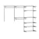 image 10 of COSTWAY Wall Mounted Hanging Storage Organizer Rack Hanging Rod Grey | One Size