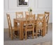 image 4 of Kuba 125 x 80 cm Chunky Oak Small Dining Table and 6 Berkeley Chairs | Brown | Brown
