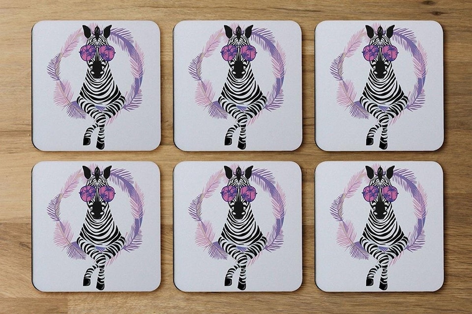image 1 of Pink Zebra (Coaster)