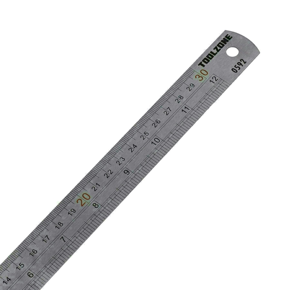 image 1 of Stainless Steel Ruler 12" 30cm Measuring Drawing Professional TE139