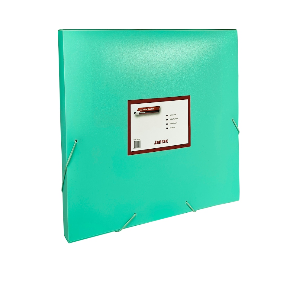 image 1 of Pastel Green A4 Elastic Closure Box File