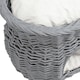 image 8 of PawHut 2-Tier Elevated Pet Cushion Bed Basket Willow Cat Tree House Condo Kennel