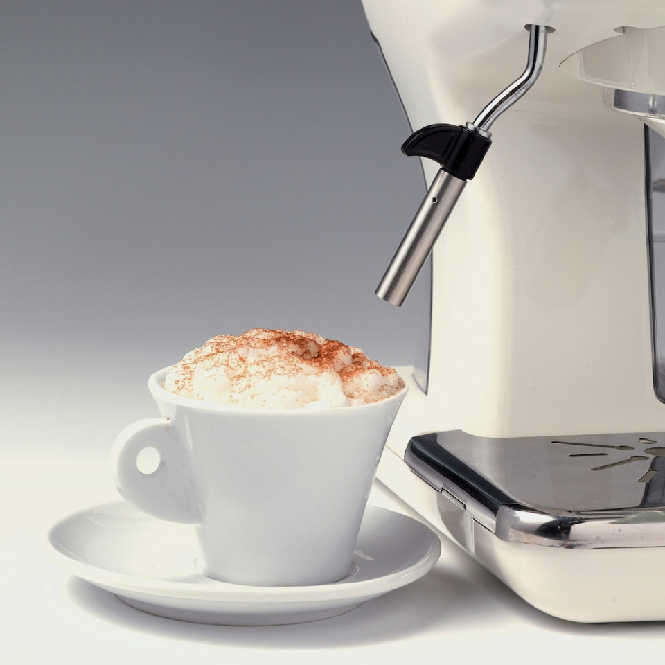 image 1 of Ariete 1389/13 Vintage Retro Espresso Coffee Machine with Milk Frother, Cream