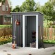 image 4 of Living and Home 5 x 3 FT Outdoor Metal Storage Shed with Lockable Door for Garden - Black