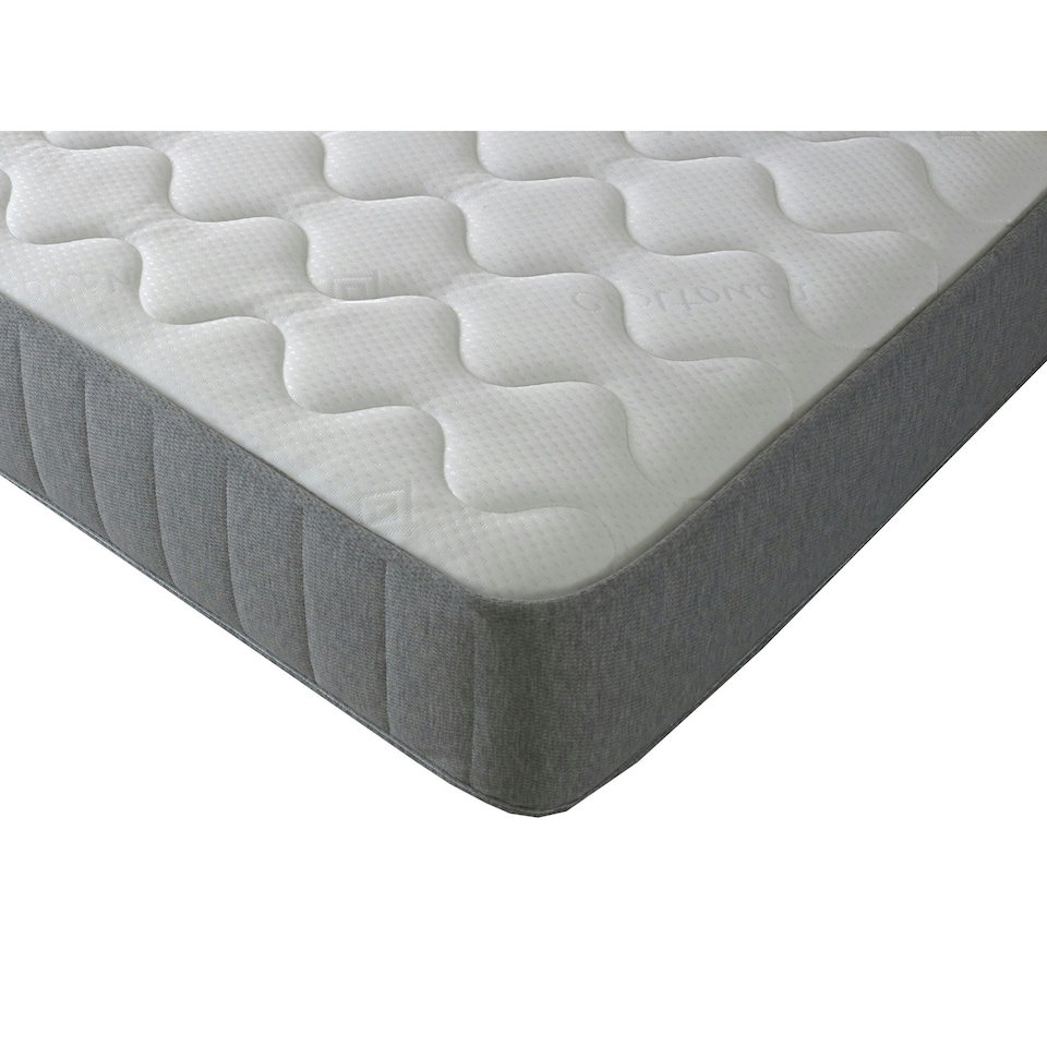 image 1 of Castle Essential Sprung Mattress - 8-Inch Deep, Soft Feel | Grey | Small Single