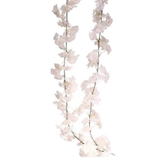 White Blossom Artificial Silk Flowers Garland 210cm