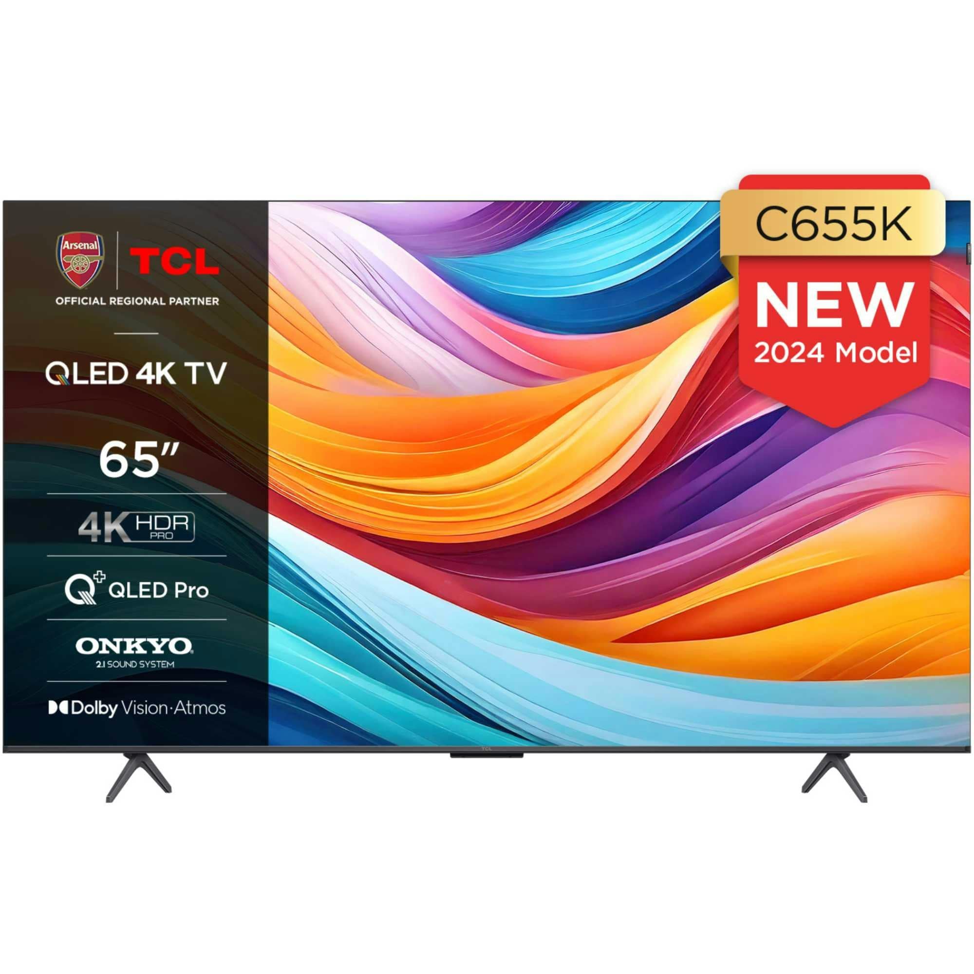 Tcl 65 Inch 4K Ultra Hd Qled Pro Smart Tv - 65C655K