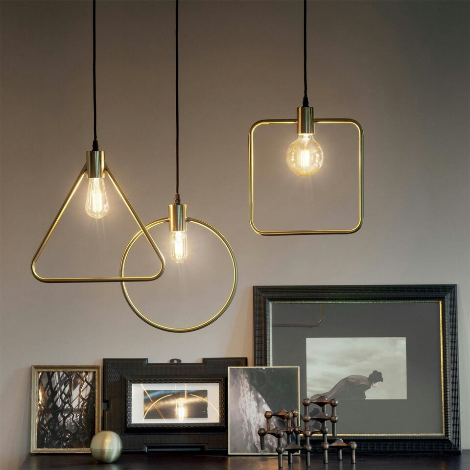 image 1 of Abc 1 Light Ceiling Pendant Antique Brass, E27