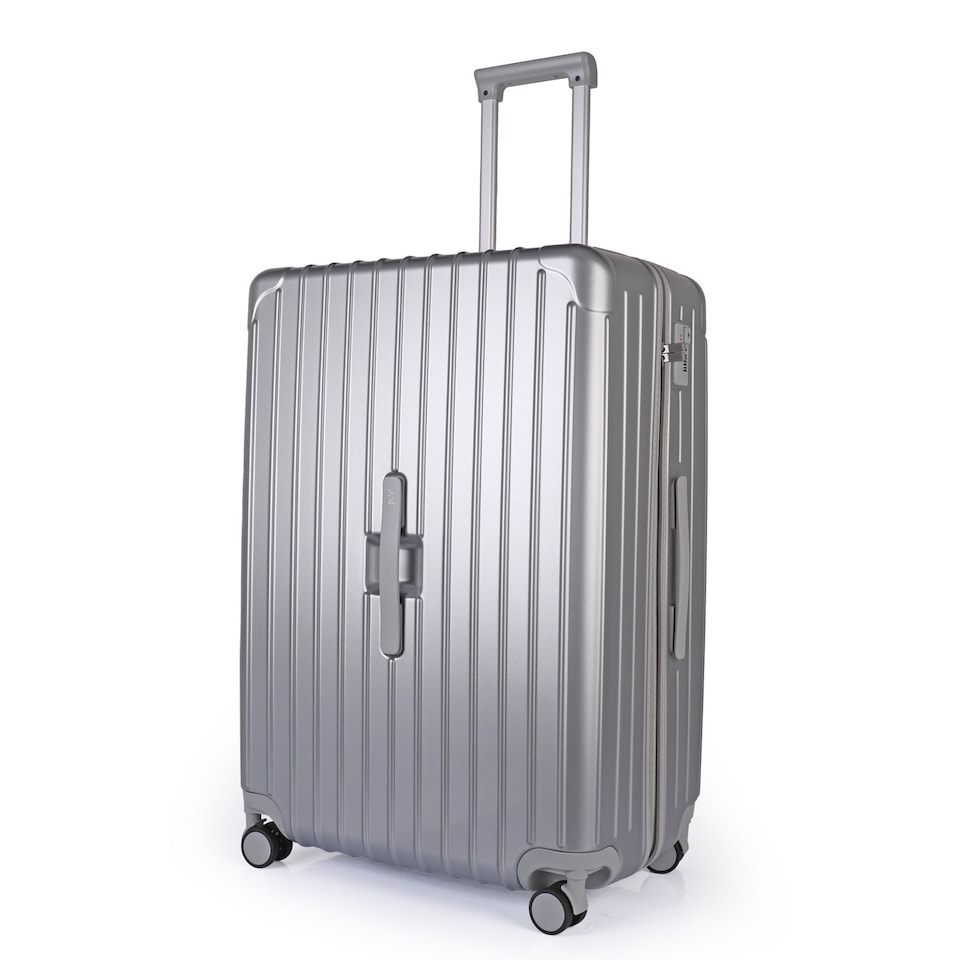 image 1 of Lightweight Hard Shell Check-In Suitcase with Cupholder | Large Size Luggage