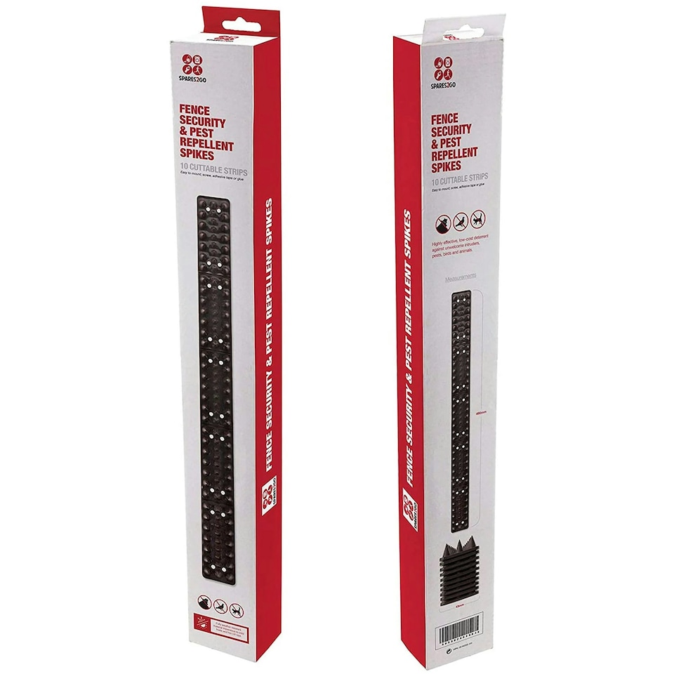 image 1 of SPARES2GO Security Spikes Bird Repellent for Garden Fence Wall Anti-Climb (10 Pcs, 5m)